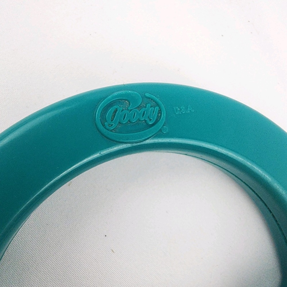Vintage Rare Teal Two Sided Table Top or Handheld Mirror, Styling & Magnifying - Picture 5 of 7